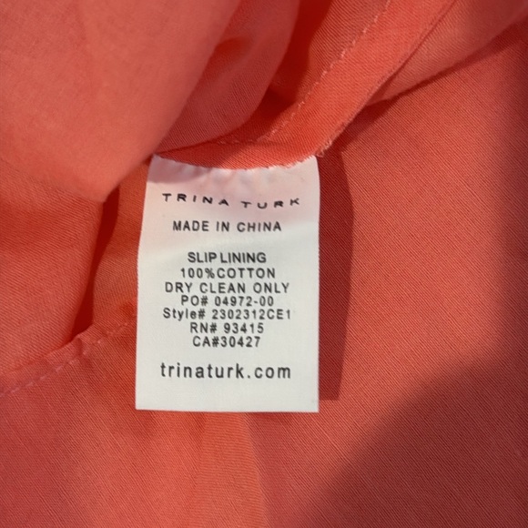 Trina Turk Aisling Print Long Sleeve Shirtdress. Size Medium - Picture 8 of 14